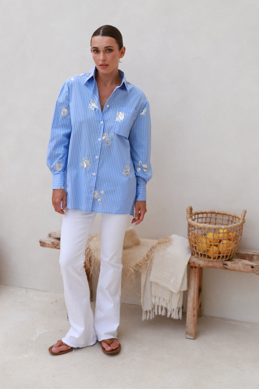 Alexis Sequin Shirt | Blue