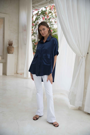 Soho Blouse | Navy
