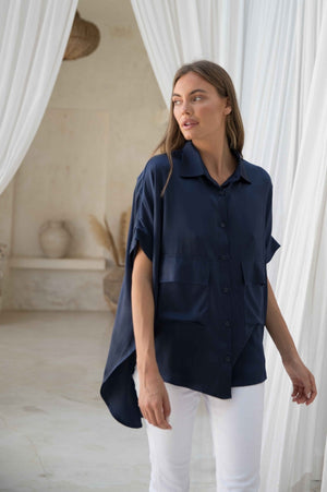 Soho Blouse | Navy