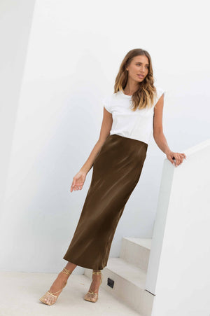 London Long Skirt | Chocolate