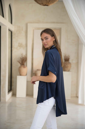 Soho Blouse | Navy