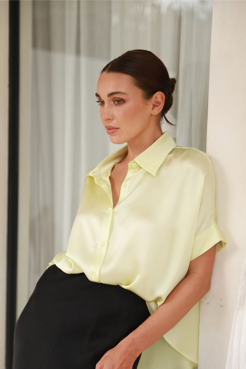 Harper Blouse | Pastel Lime