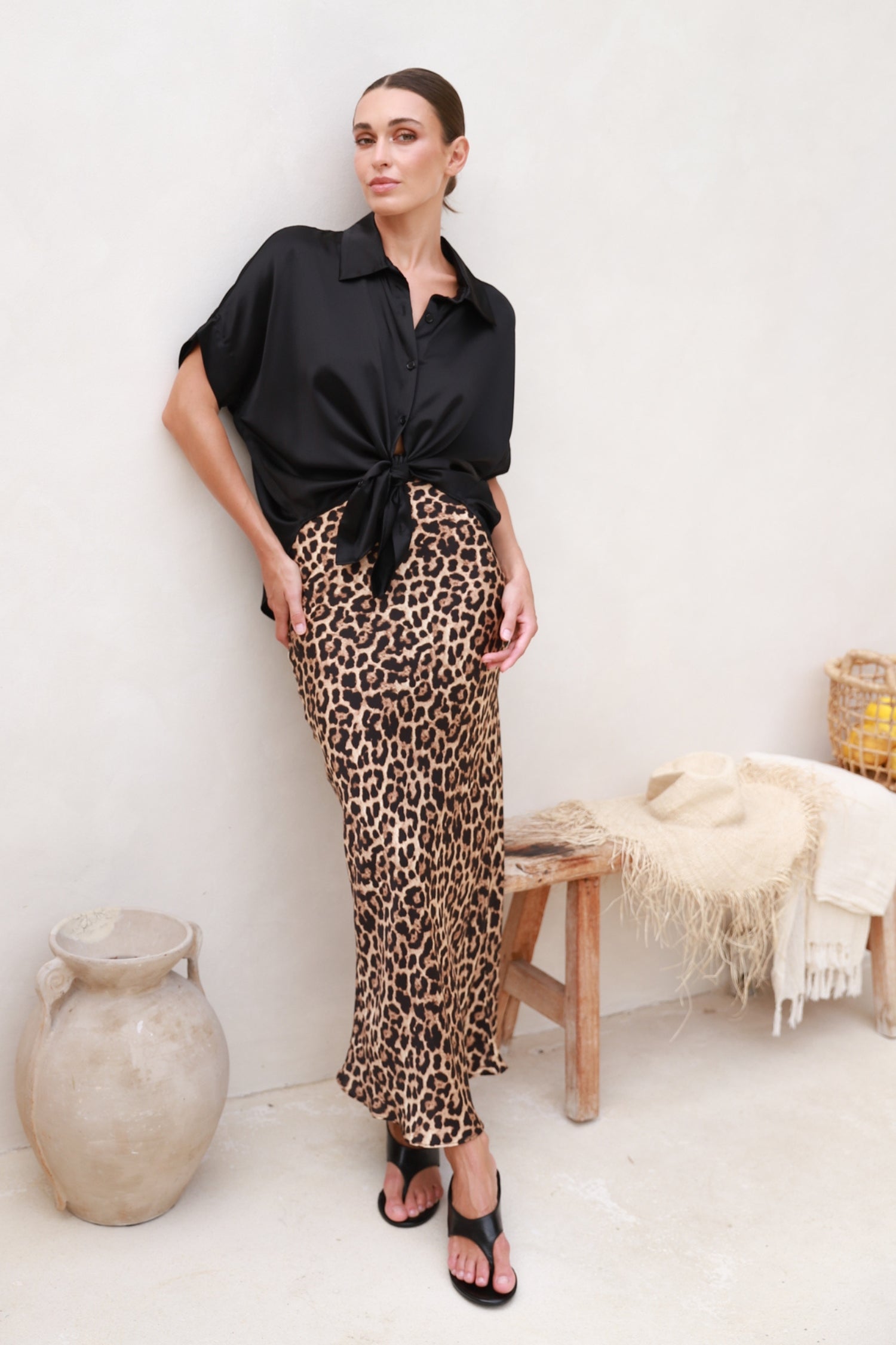 London Long Skirt | Leopard