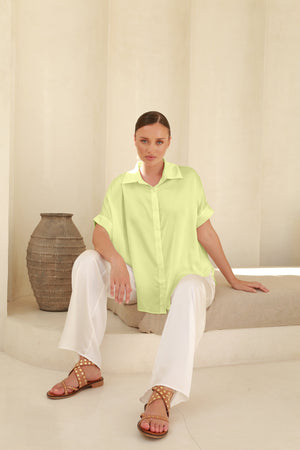 Harper Blouse | Pastel Lime