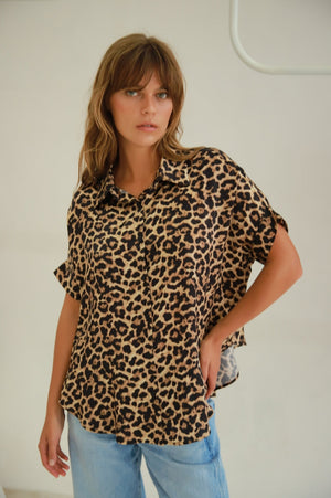 Harper Blouse | Leopard