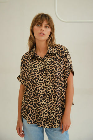 Harper Blouse | Leopard