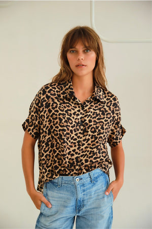 Harper Blouse | Leopard