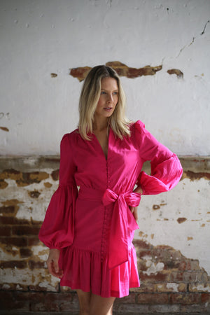 Lucinda Mini Dress - Raspberry