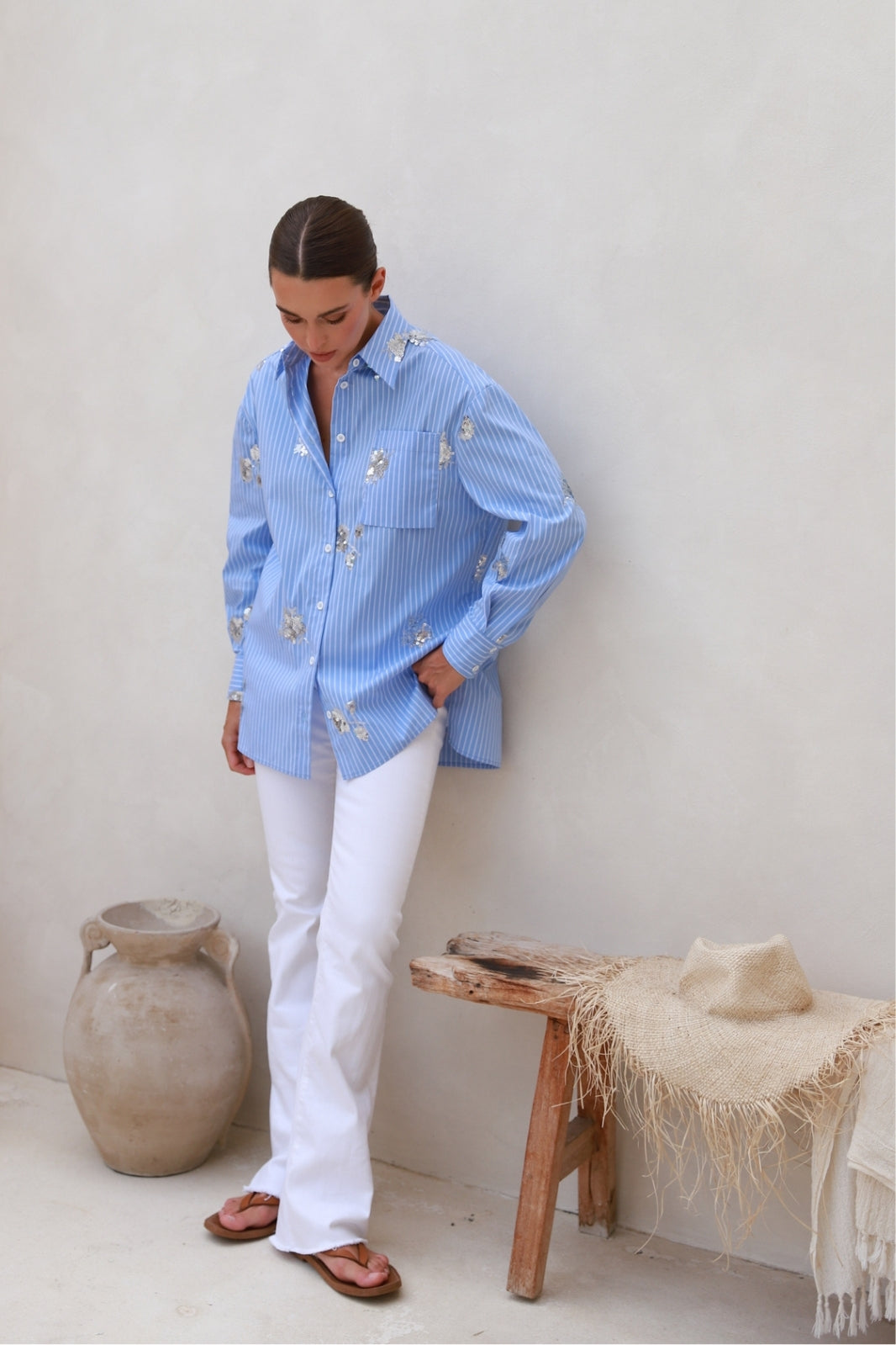 Alexis Sequin Shirt | Blue