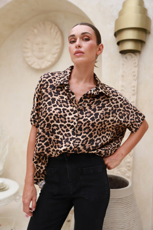 Harper Blouse | Leopard