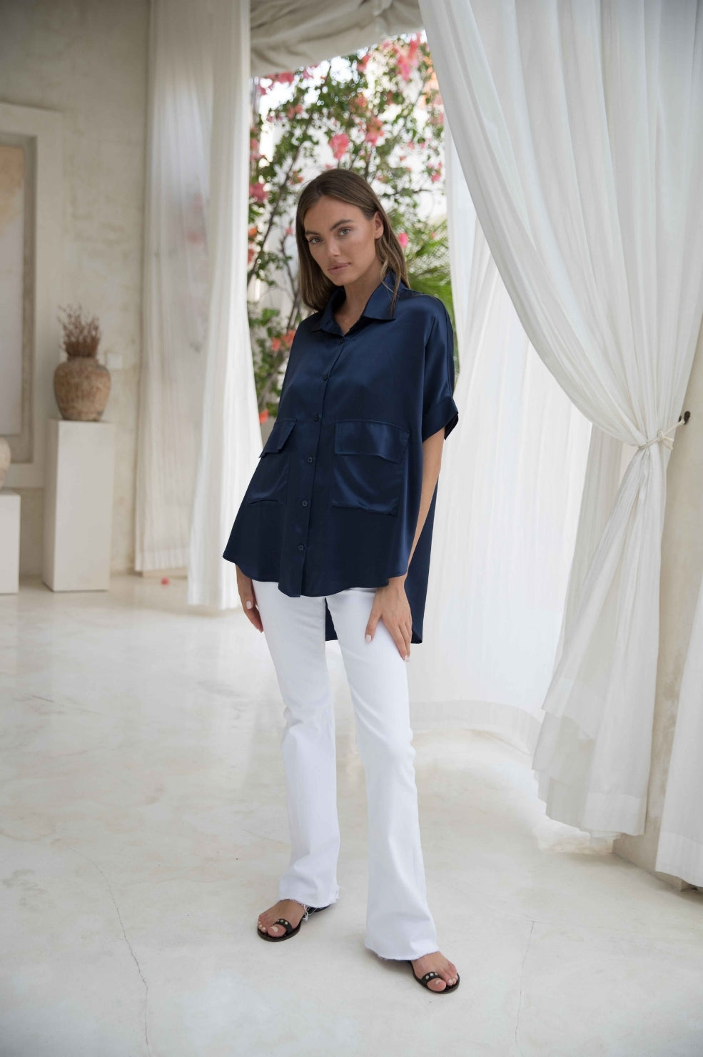 Soho Blouse | Navy
