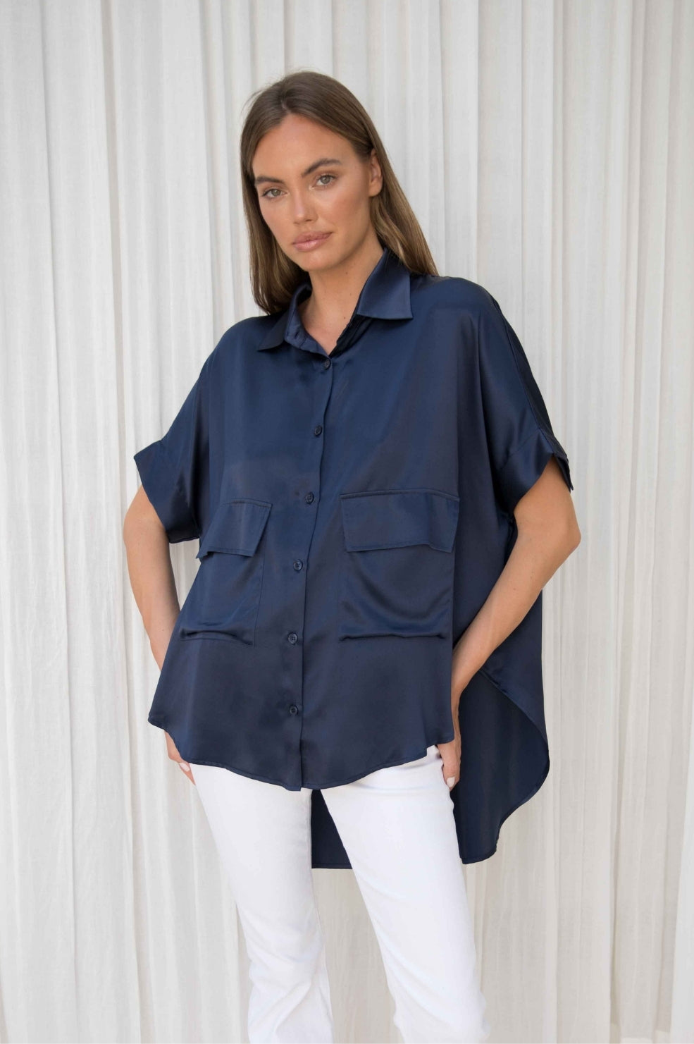 Soho Blouse | Navy