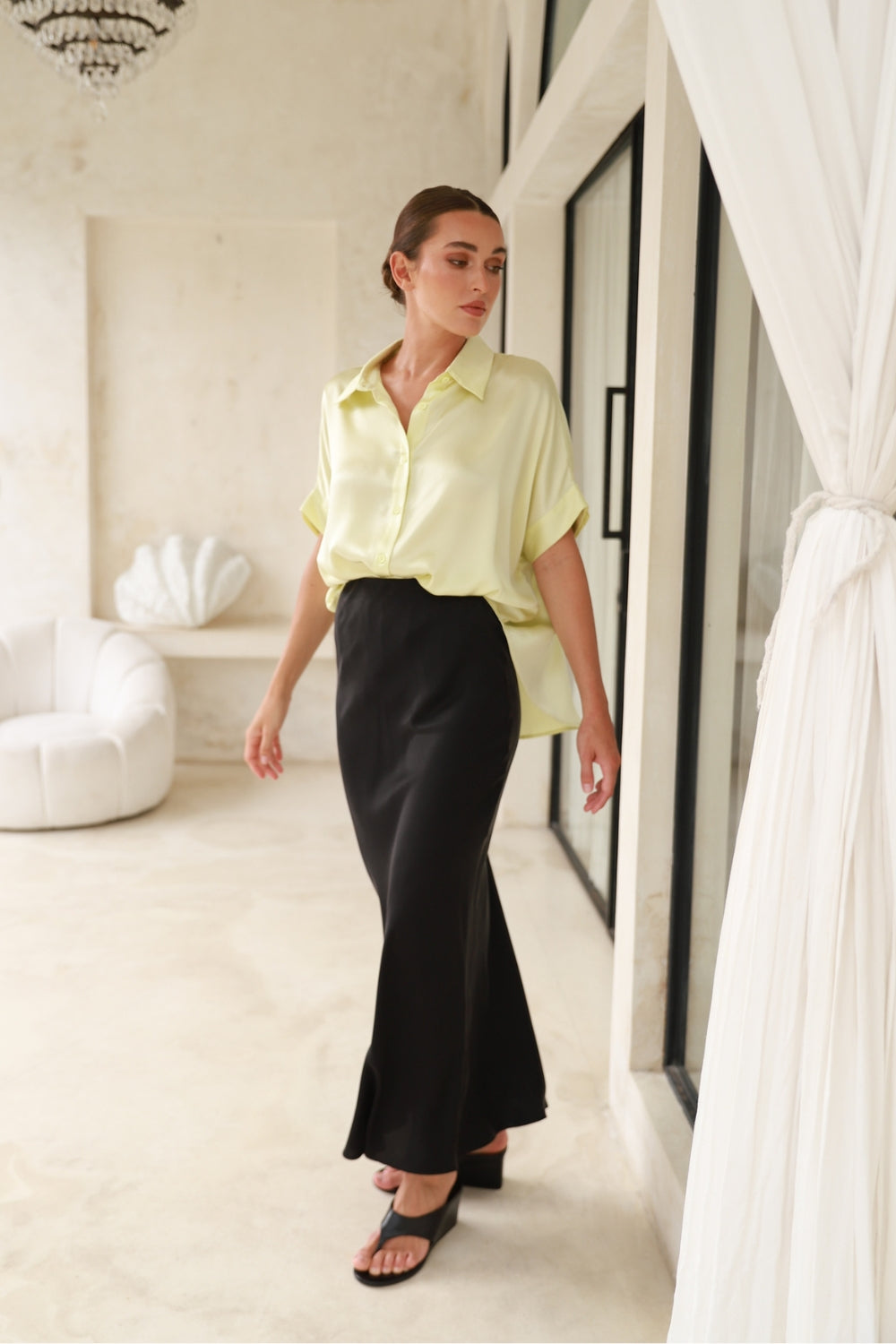 Harper Blouse | Pastel Lime