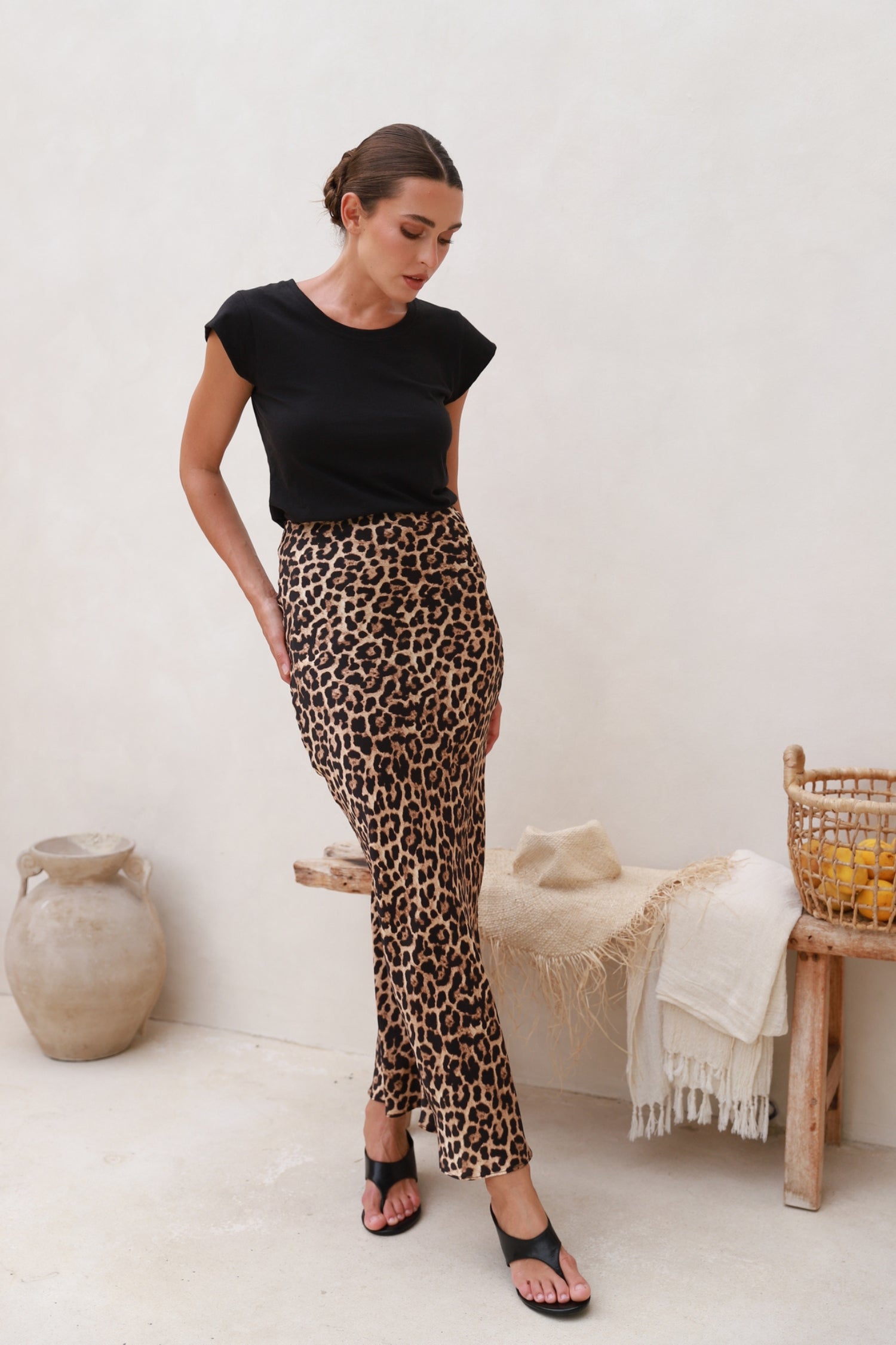 London Long Skirt | Leopard
