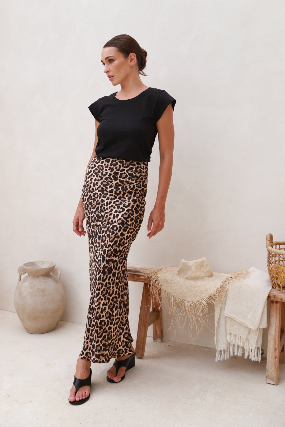 London Long Skirt | Leopard