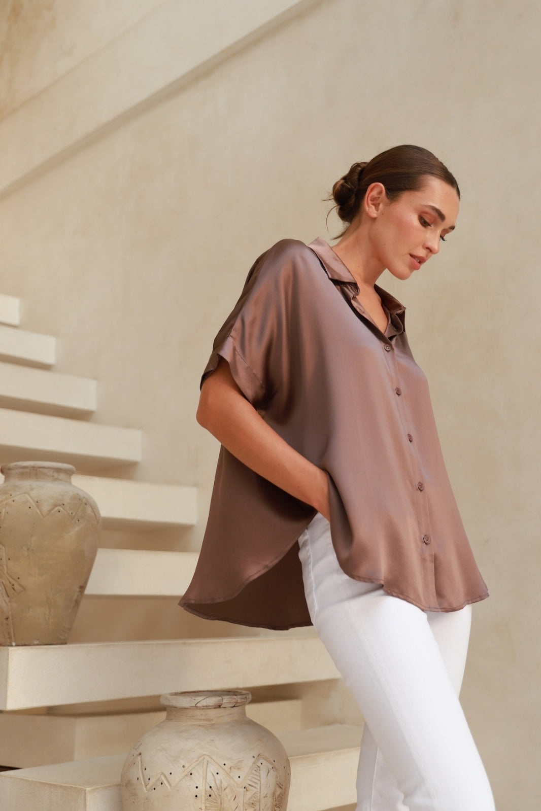 Harper Blouse | Mocha
