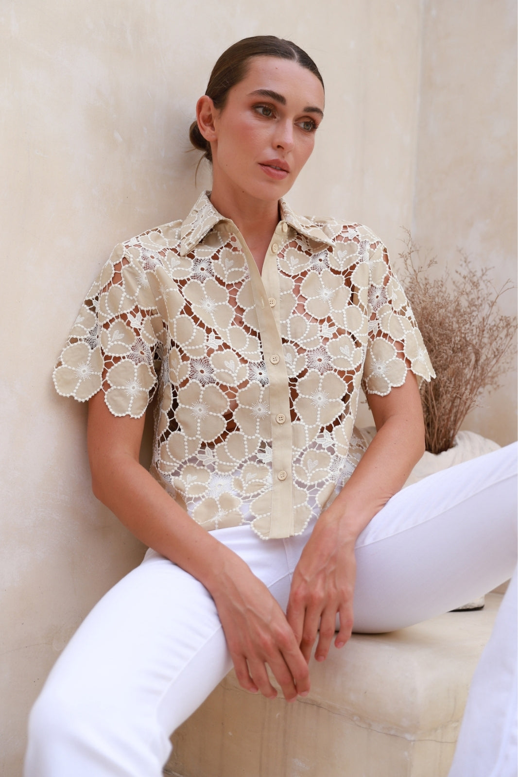 Antibes Shirt | Latte