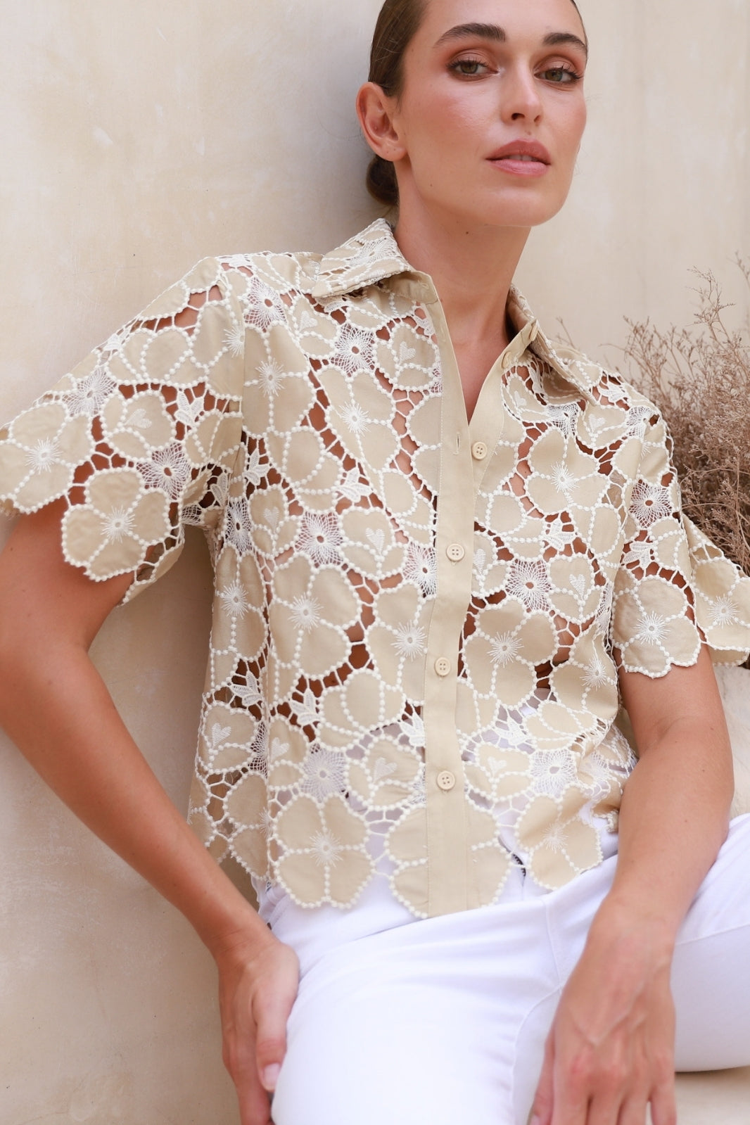 Antibes Shirt | Latte