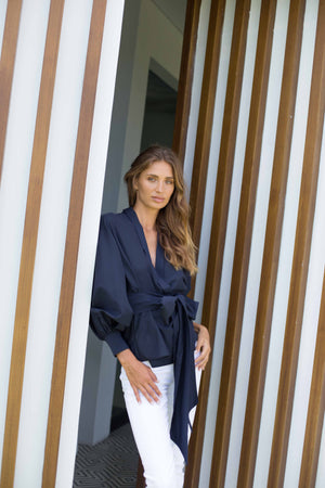 Harlow Blouse | Navy