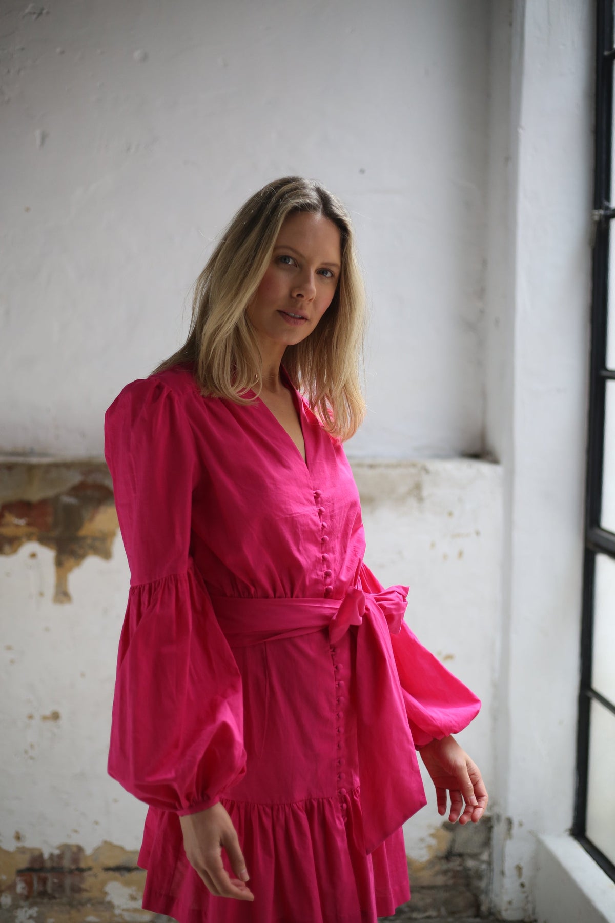 Lucinda Mini  Dress - Raspberry