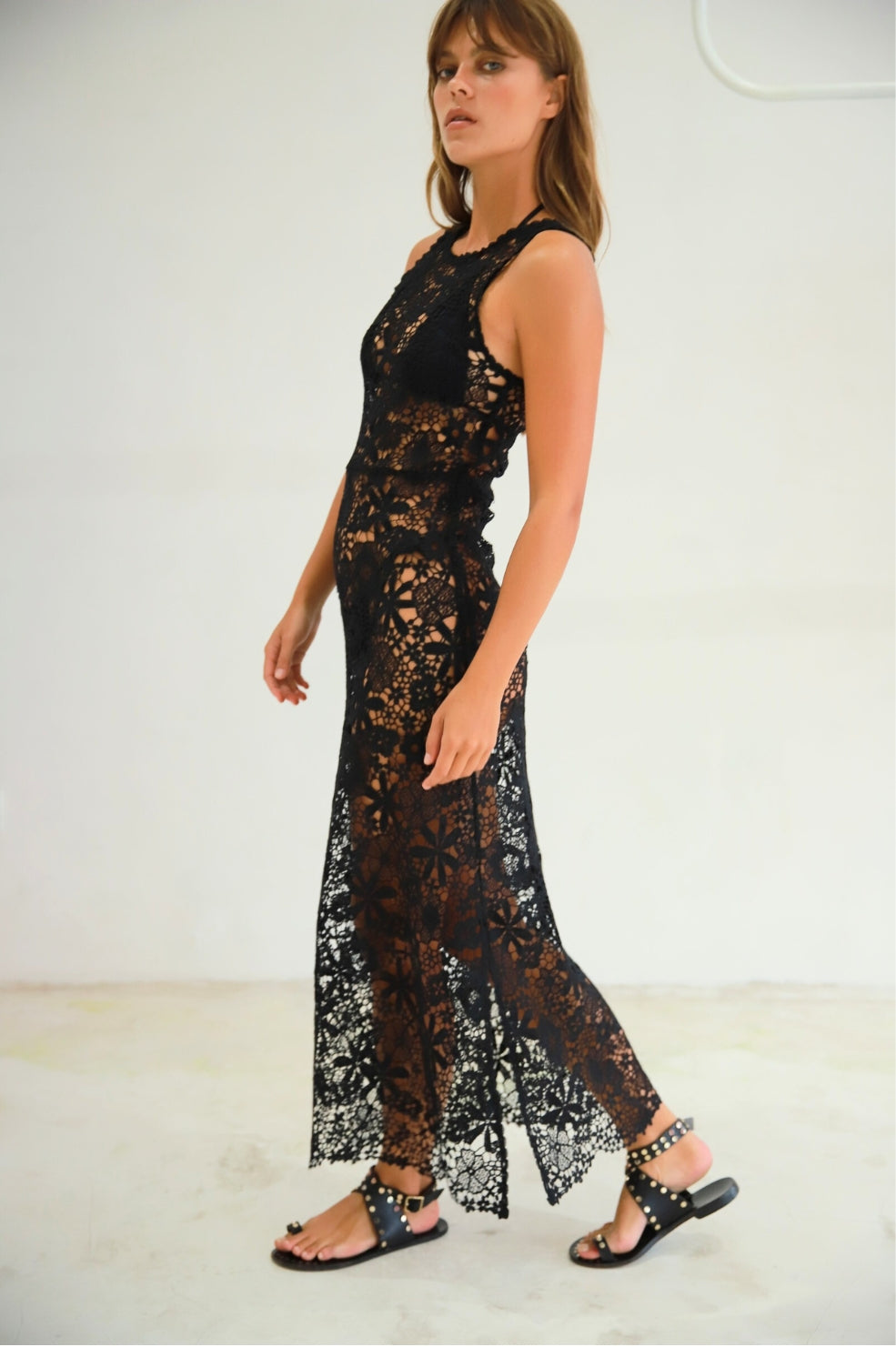 saint tropez dress with lace Tropez Dress White Lace SISTER NY