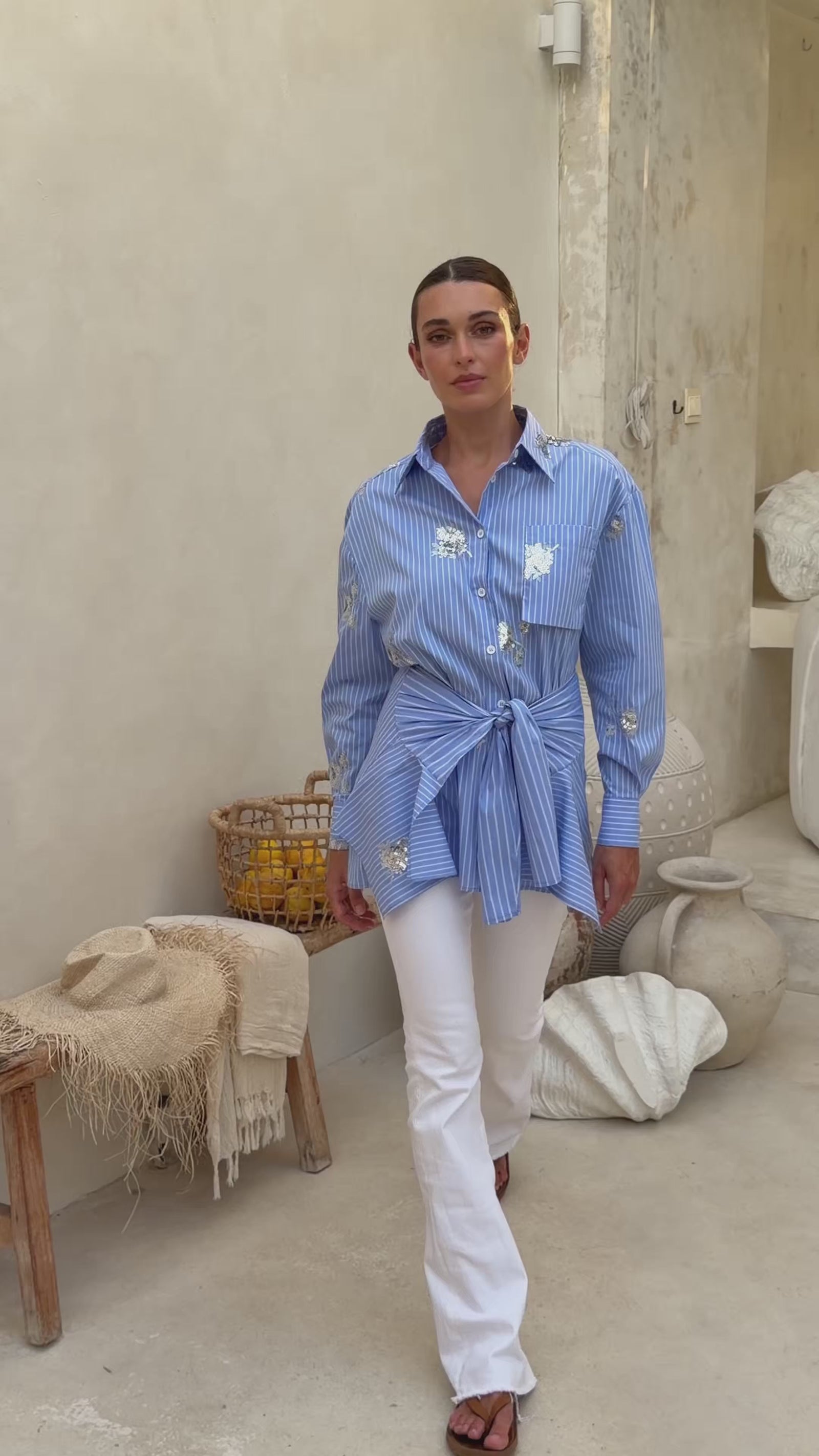 Alexis Sequin Shirt | Blue