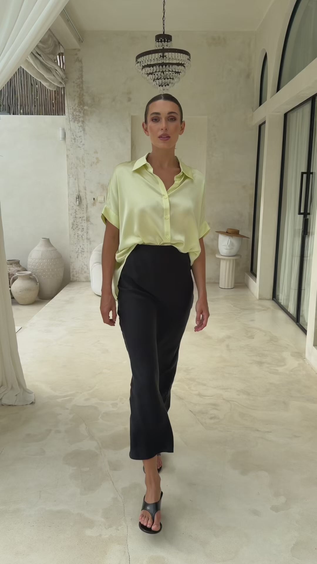 Harper Blouse | Pastel Lime